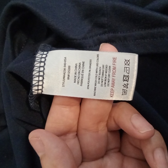 Life Is Good Dark Blue Pajama Set with White Trim Top N Bottom Size XL - Picture 5 of 8